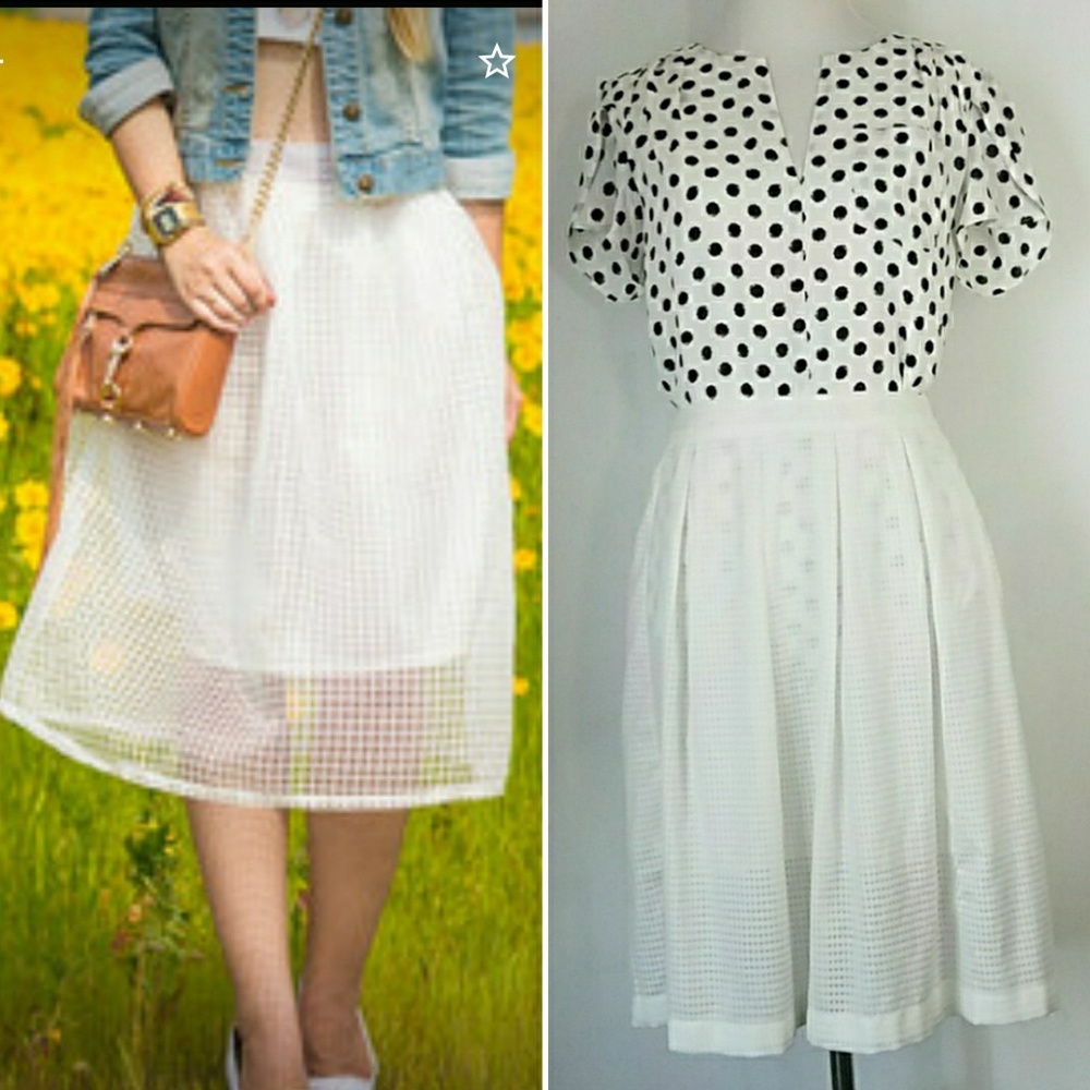 Chick Romance Rebecca Minkoff Skirt Sz 0 cream